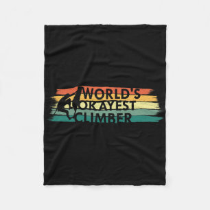 Couverture Polaire Cadeau d'escalade de grimpeur moyen du monde 