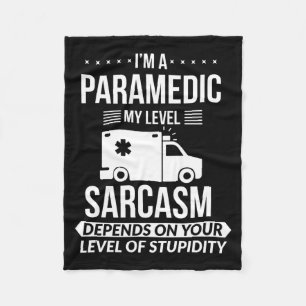 Couverture Polaire Cadeau drôle d'ambulancier paramédical