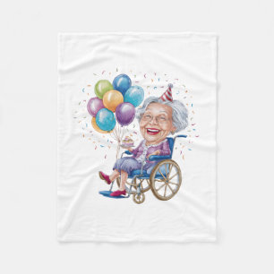 Couverture Polaire Cadeau drôle d'anniversaire pour grand-mère âgée p