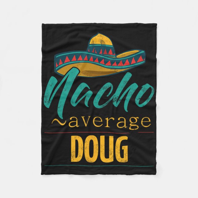 Couverture Polaire Cadeau drôle de Nacho Average Doug Cinco De Mayo S (Devant)