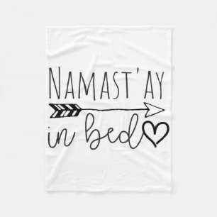 Couverture Polaire Cadeau drôle de Namastay au lit Yoga Fille paresse