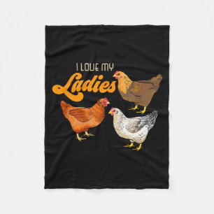 Couverture Polaire Cadeau drôle pour agriculteur - J'aime le poulet d