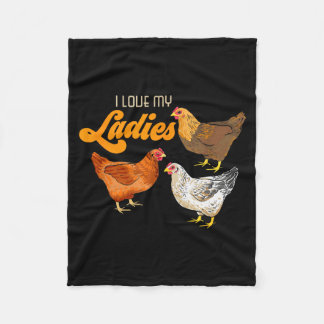 Couverture Polaire Cadeau drôle pour agriculteur - J'aime le poulet d