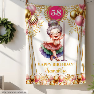 Couverture Polaire Cadeau drôle pour grand-mère avec nom personnalisé