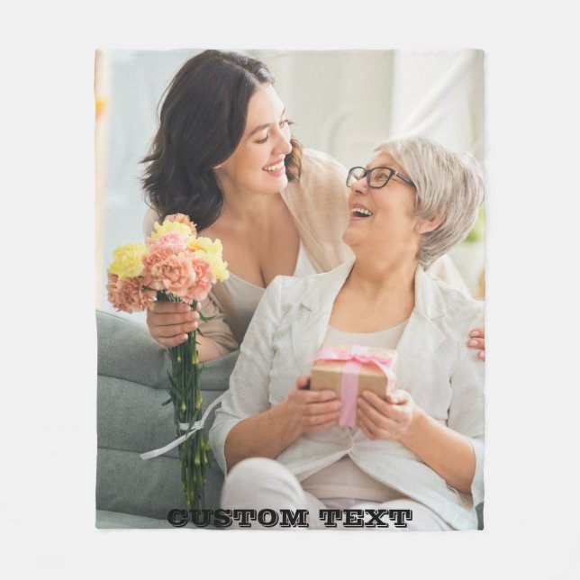 COUVERTURE POLAIRE CADEAU EN COULEUR POUR MAMAN (Devant)