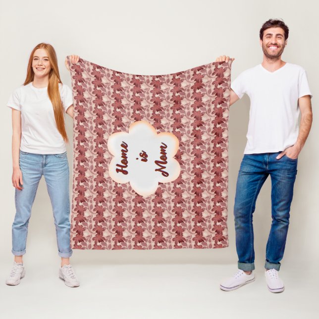 Couverture Polaire Cadeau floral personnalisé et sur mesure pour la f (En situation)
