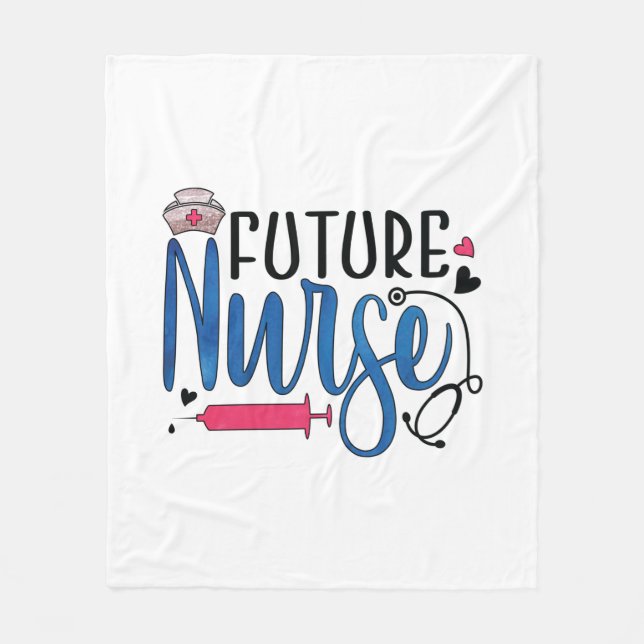 Couverture Polaire Cadeau infirmière | future infirmière (Devant)
