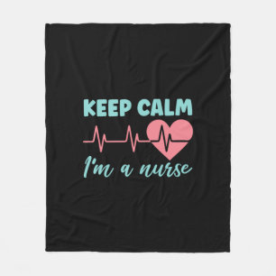 Couverture Polaire Cadeau infirmière Restez Calme Je Suis Infirmièr