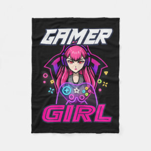 Couverture Polaire Cadeau mignon pour fille joueuse de jeu vidéo pass