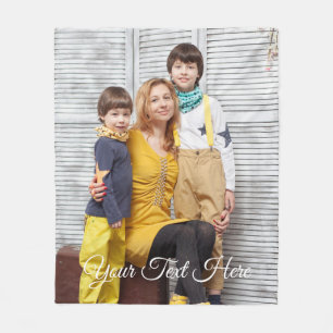 Couverture Polaire Cadeau personnalisé avec photo et texte sur mesure