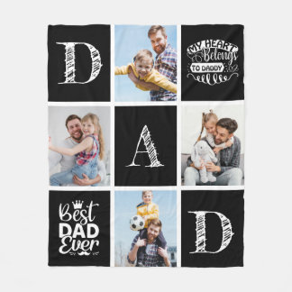 Couverture Polaire Cadeau personnalisé papa pour hommes