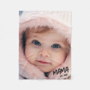 Couverture Polaire Cadeau Personnalisé Photo pour Maman