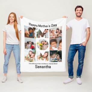 Couverture Polaire Cadeau personnalisé pour maman mère Fête 9 Photo C