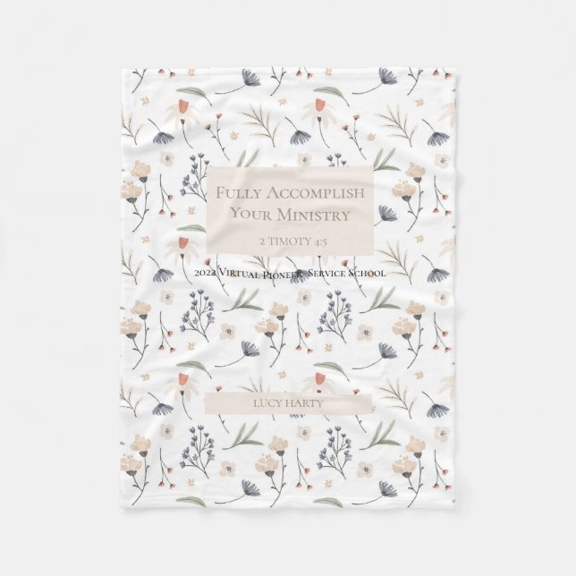 Couverture Polaire Cadeau personnalisé pour soeurs pionnières JW 2022 (Devant)