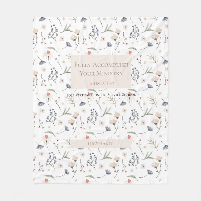 Couverture Polaire Cadeau personnalisé pour soeurs pionnières JW 2023 (Devant)