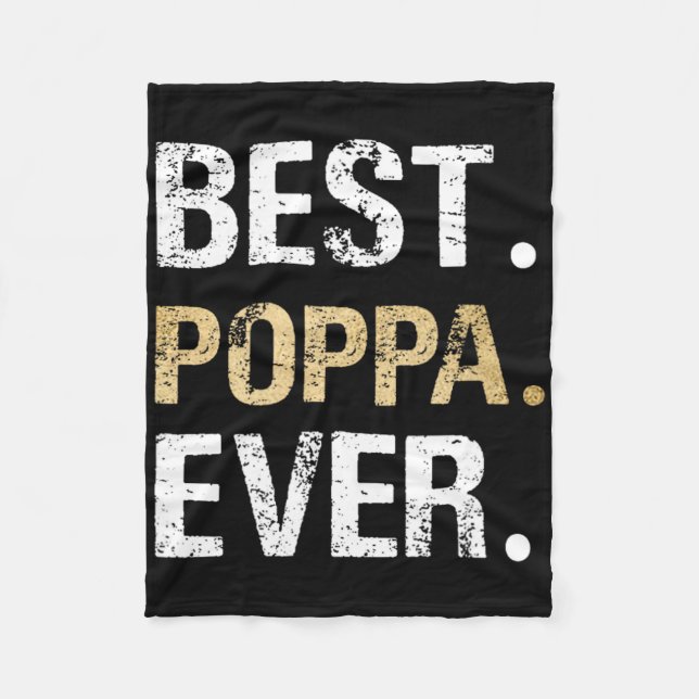 Couverture Polaire Cadeau Poppa De Grandgirl Grandson Best Poppa (Devant)