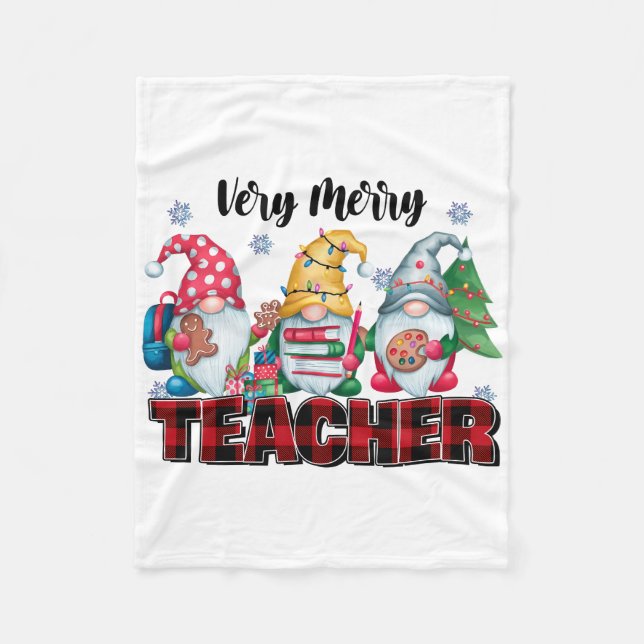 Couverture Polaire Cadeau pour Enseignant | Enseignant Très Joyeux (Devant)