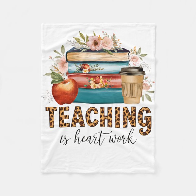 Couverture Polaire Cadeau pour Enseignant | Enseigner est une Affaire (Devant)