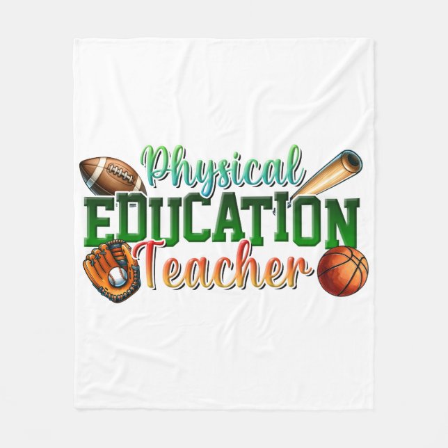 Couverture Polaire Cadeau pour enseignant | Professeur d'éducation ph (Devant)