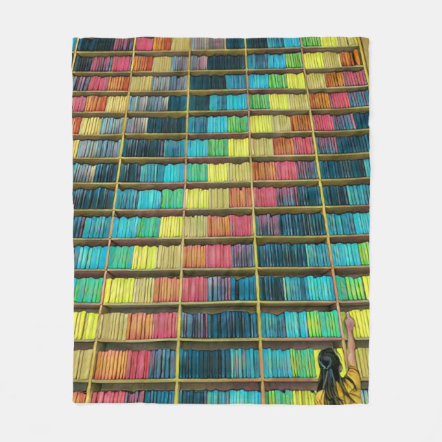 Couverture Polaire Cadeau pour les amateurs de bibliothèque (Devant)