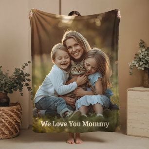 Couverture Polaire Cadeau pour maman plaid en molleton photo Fête des