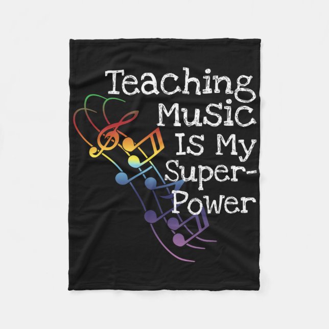 Couverture Polaire Cadeau pour professeur de musique (Devant)