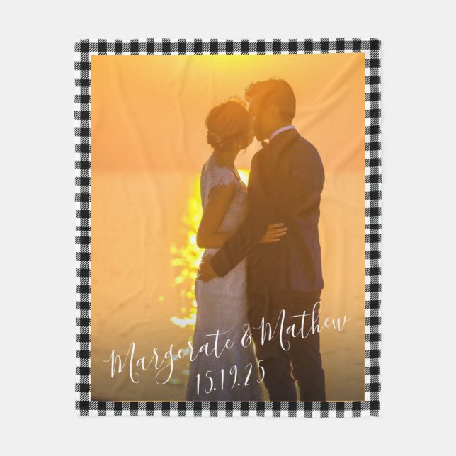 Couverture Polaire Cadeau pour une petite amie Photo personnalisée (Devant)