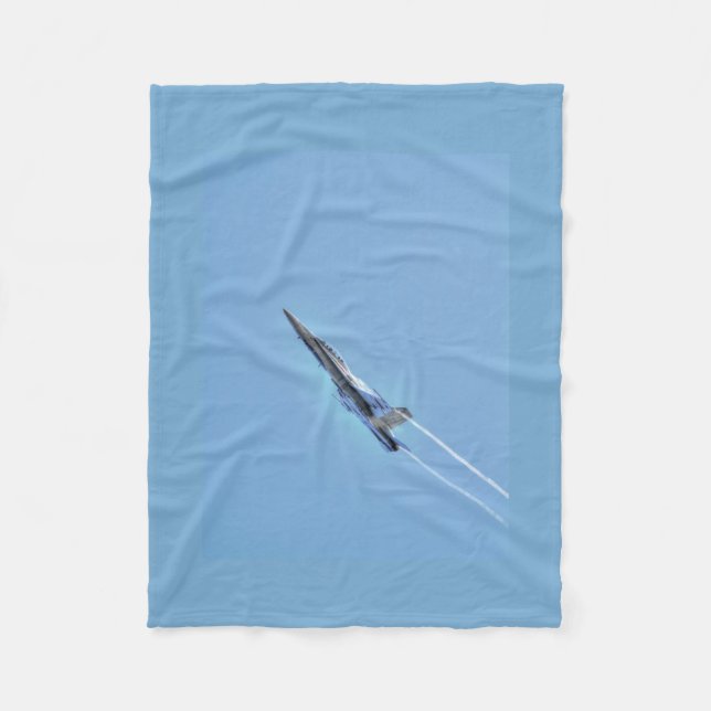 Couverture Polaire Cadeau Supersonic Airforce Jet-Fighter Designer (Devant)