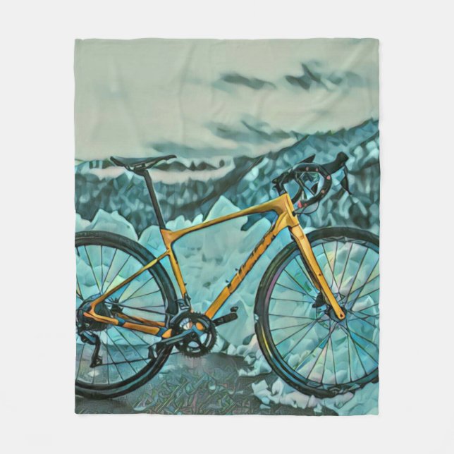 Couverture Polaire Cadeau Vélo Lover (Devant)