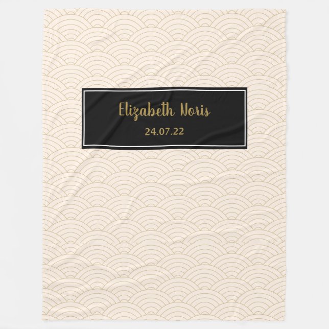 Couverture Polaire Cadeaux Baptême JW customisés (Devant)