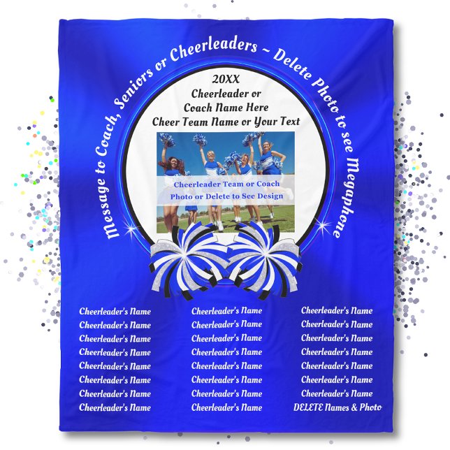 Couverture Polaire Cadeaux Cheerleen pour les aînés, Cadeaux Coach Ch (Cheer gifts for seniors. Gift ideas for cheer coaches or cheer squad gifts. Personalized Cheer Gifts)