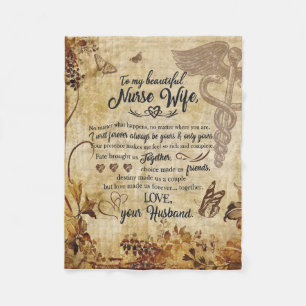 Couverture Polaire Cadeaux de femme infirmière Lettre À Ma Belle Fe
