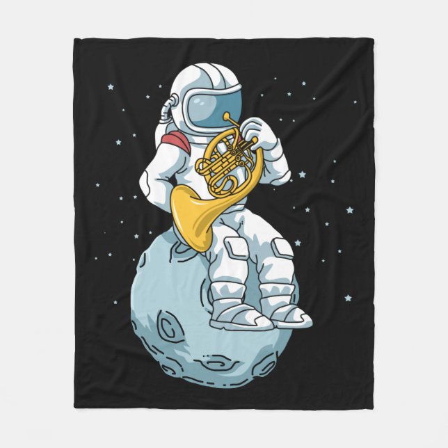 Couverture Polaire Cadeaux de la Corne Française Hommes Brass Musique (Devant)