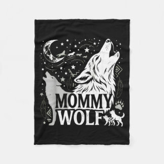 Couverture Polaire Cadeaux de Maman Loup Tribu de famille assortis Lo