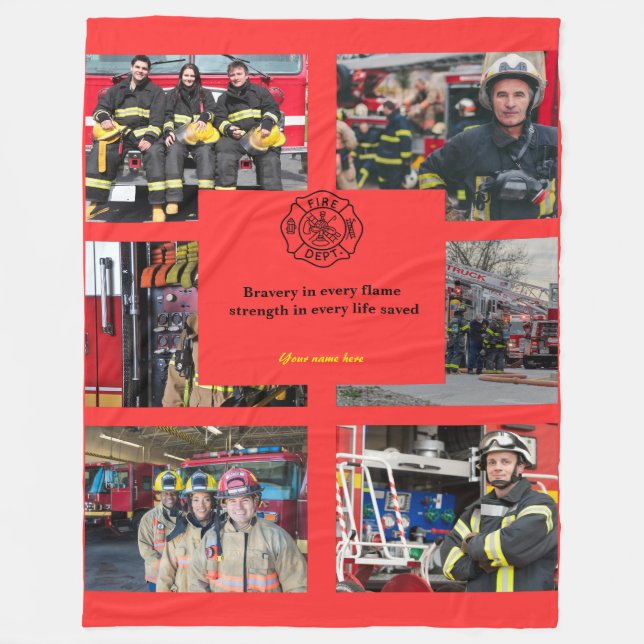 Couverture Polaire Cadeaux de retraite de service d'incendie personna (Devant)