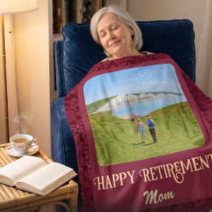 Couverture Polaire Cadeaux de retraite personnalisés et heureux pour 