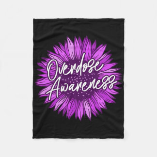 Couverture Polaire Cadeaux de sensibilisation au surdosage violet Sur