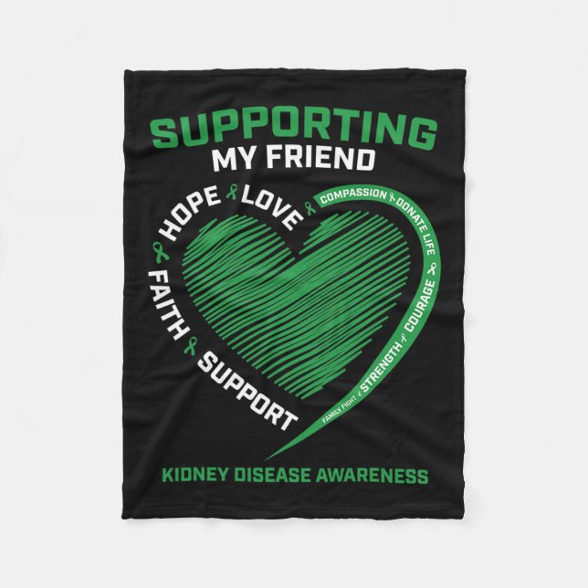 Couverture Polaire Cadeaux de sensibilisation aux maladies du rein po (Devant)