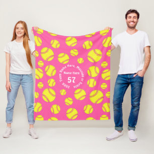 Couverture Polaire Cadeaux de softball personnalisés pour filles, so