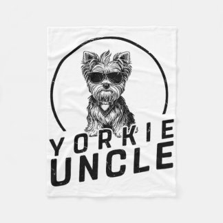 Couverture Polaire Cadeaux de Tonton Yorkshire Terrier Drôles de Prop