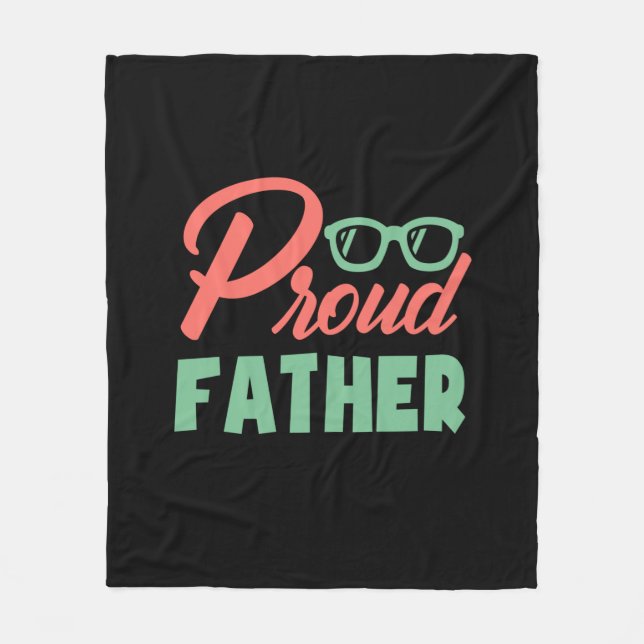 Couverture Polaire Cadeaux papa | Père fier (Devant)