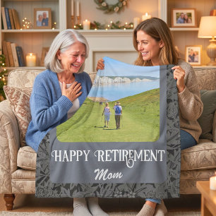 Couverture Polaire Cadeaux Personnalisés de Bonne Retraite pour Maman