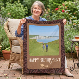 Couverture Polaire Cadeaux Personnalisés de Bonne Retraite pour Maman