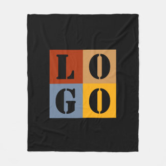 Couverture Polaire Cadeaux personnalisés modernes Noir Simple