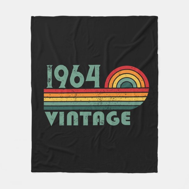 Couverture Polaire Cadeaux personnalisés soixante vintages 60e annive (Devant)