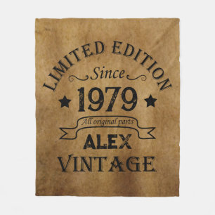 Couverture Polaire Cadeaux personnalisés vintages de 45e anniversaire