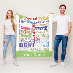 Couverture Polaire Cadeaux Uniques Et Spéciaux 70e Anniversaire