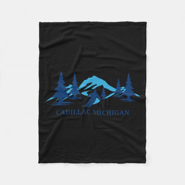 Couverture Polaire Cadillac michigan ski resort skiing skier  (Devant)