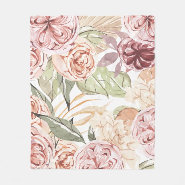 Couverture Polaire Cadre Floral (Devant)