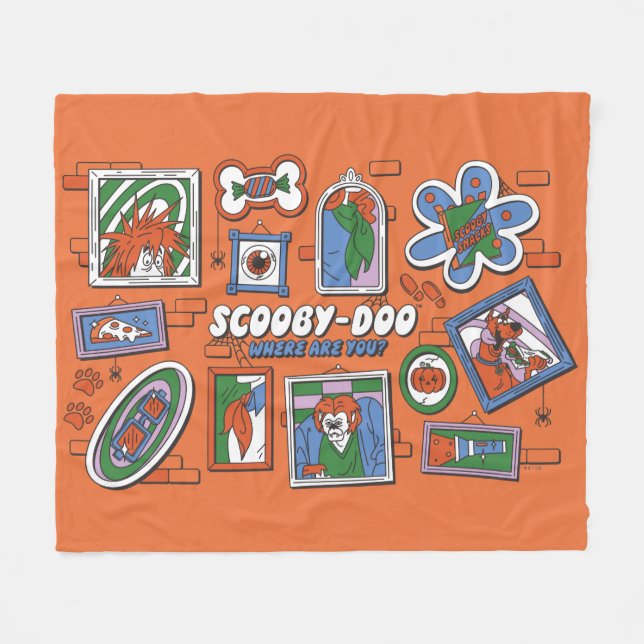 Couverture Polaire Cadres photo de Scooby-Doo pour Halloween (Devant (Horizontal))